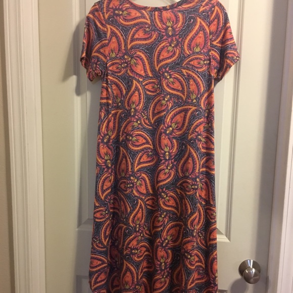 LulaRoe XXS Carly. EUC. Black, orange, dark pink. - Picture 4 of 6